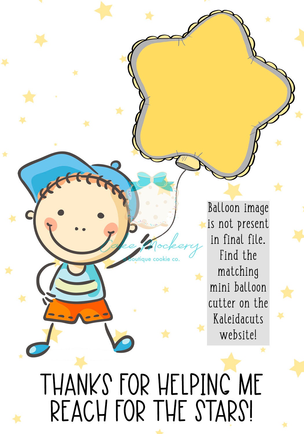 Mylar Star Balloon Cookie Cutter