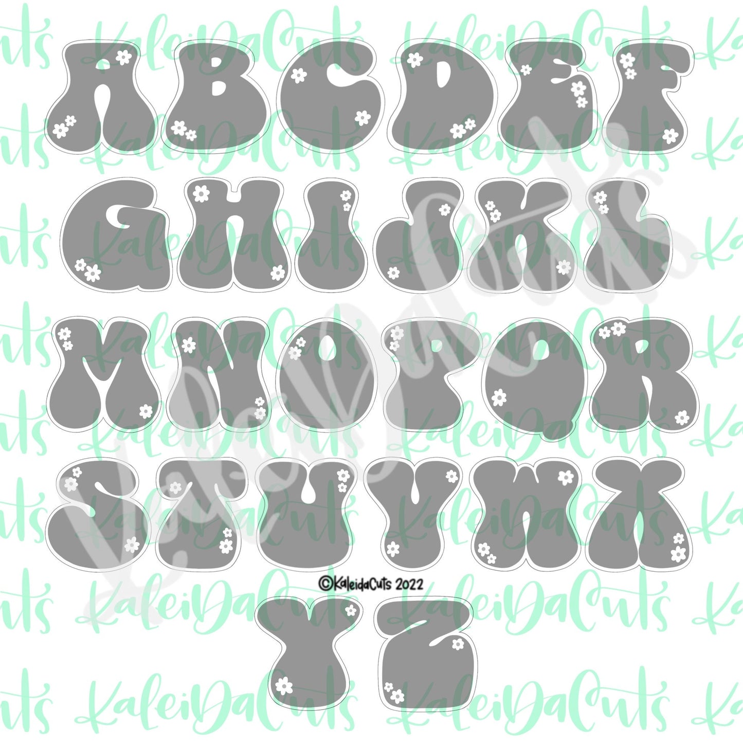 3" (Small) Retro Alphabet Individual Cookie Cutter