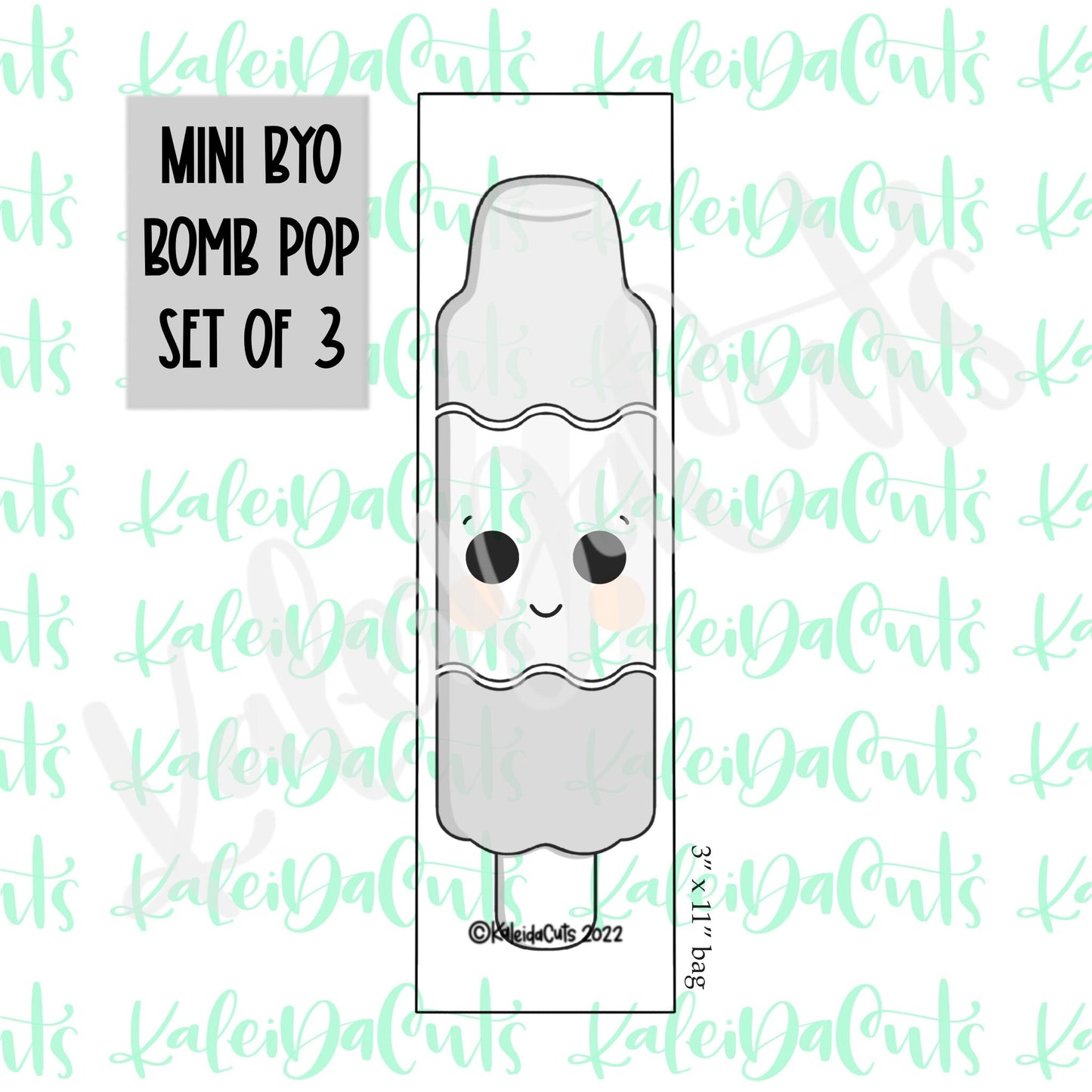 Mini BYO Bomb Pop Set of 3 Cookie Cutters