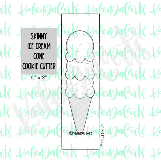 Skinny Ice Cream Cone 6" Cookie Cutter