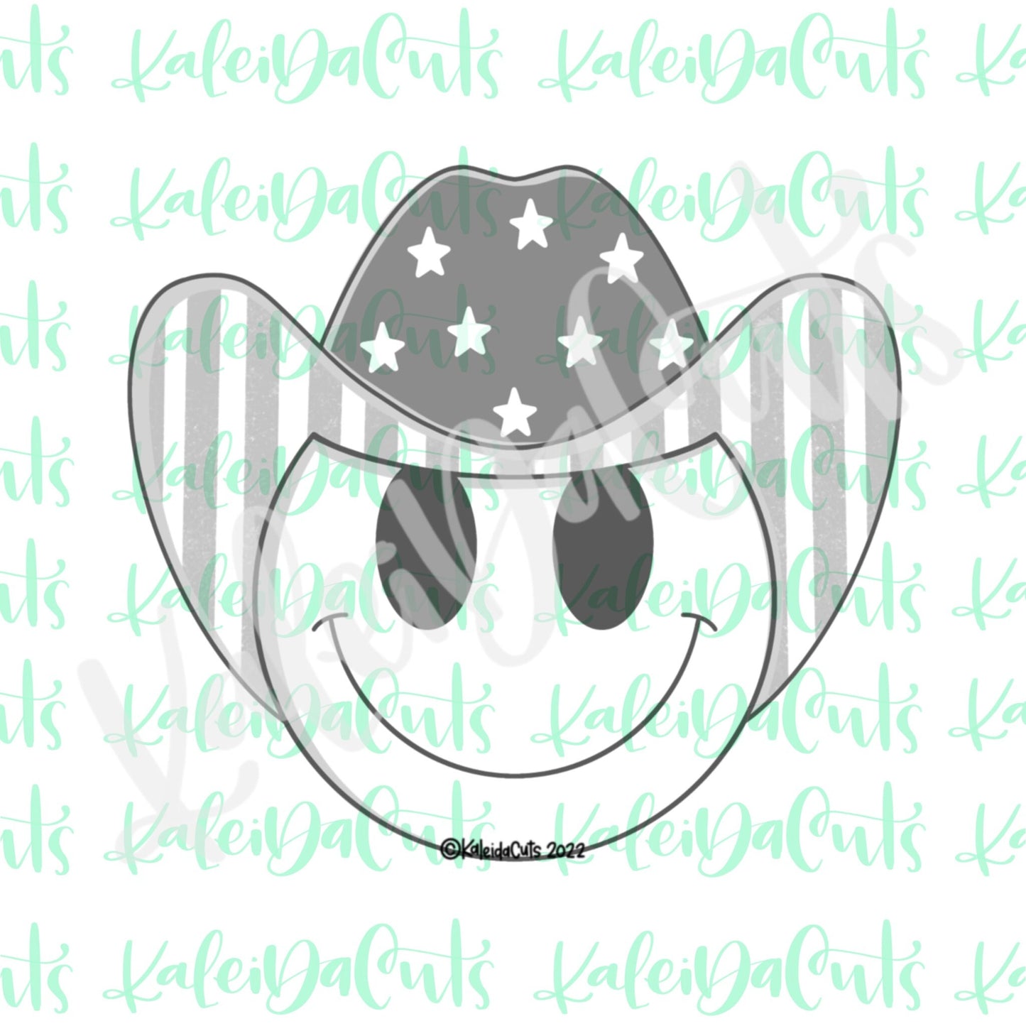 Smiley Face Cowboy Cookie Cutter