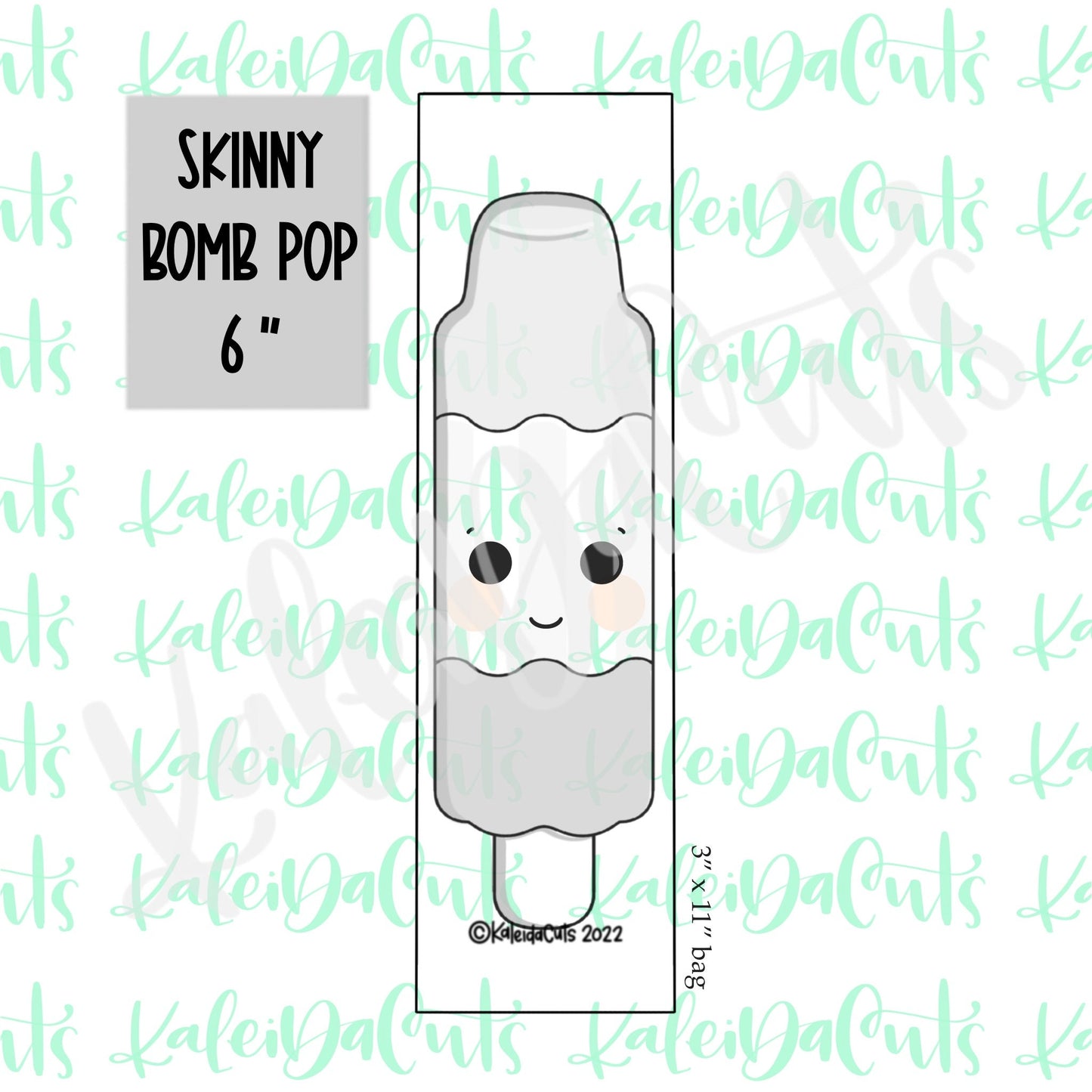 Skinny Bomb Pop 6" Cookie Cutter