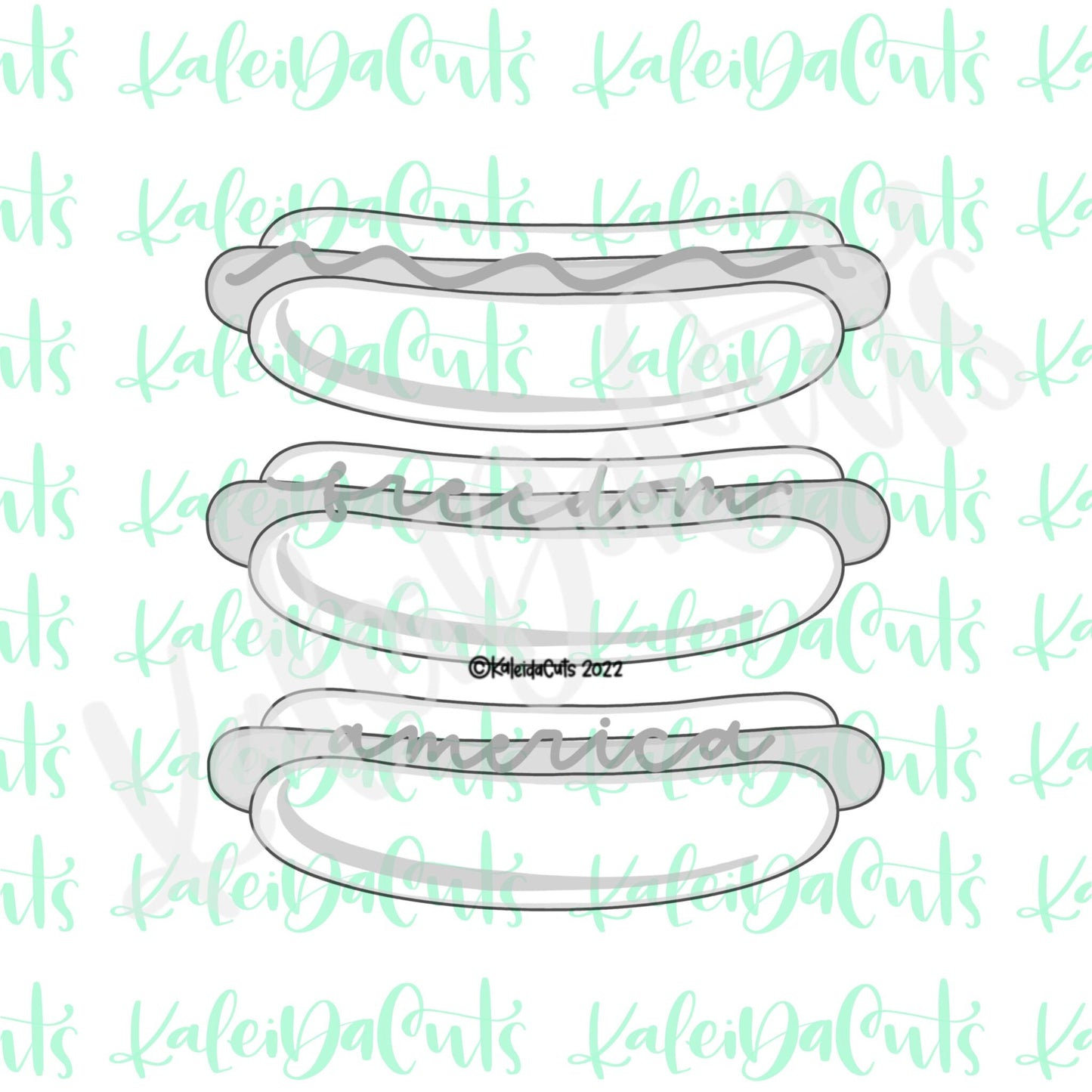 Skinny Hot Dog 6" Cookie Cutter