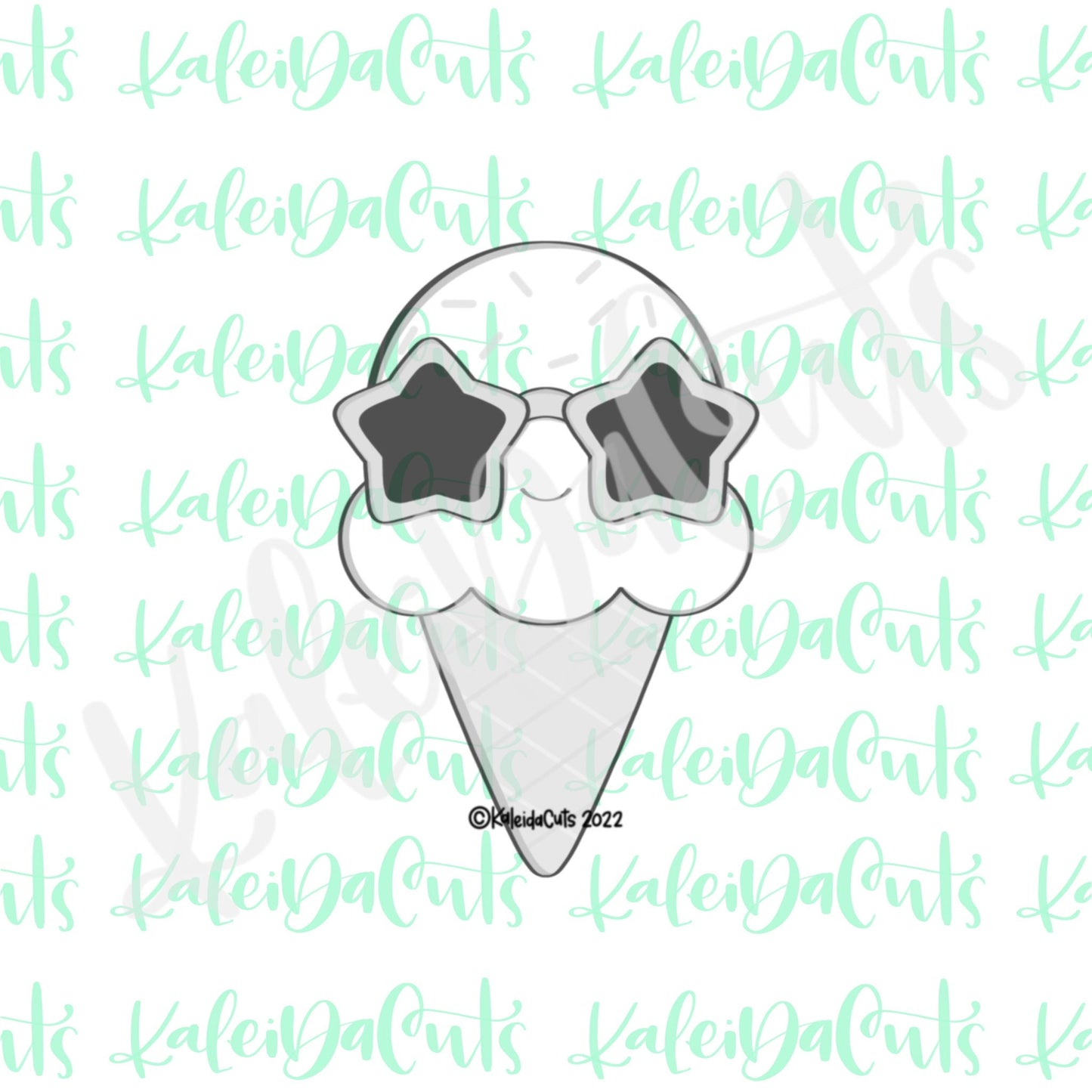 Starry Eyed Ice Cream Cookie Cutter