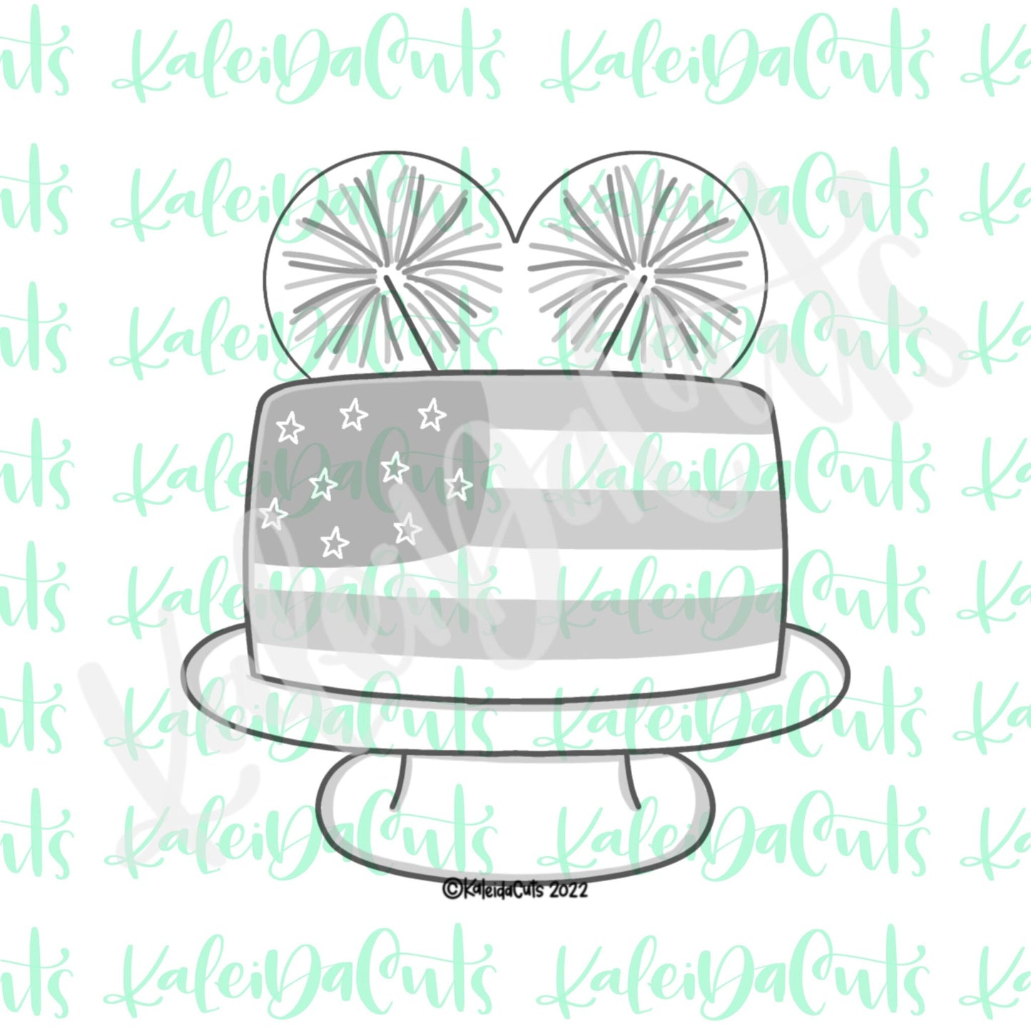 Sparkler Candle Cake Cookie Cutter