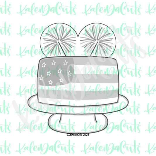 Sparkler Candle Cake Cookie Cutter
