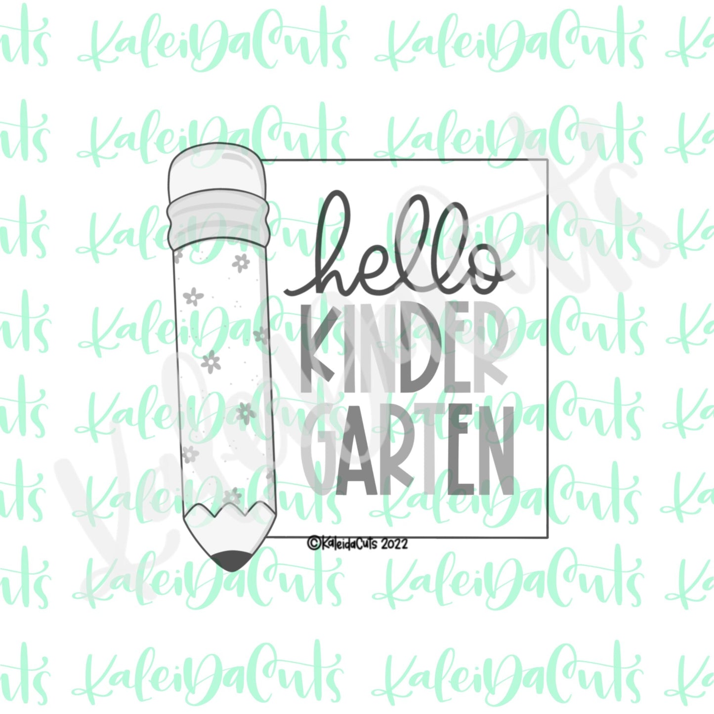 2022 Pencil Plaque Cookie Cutter