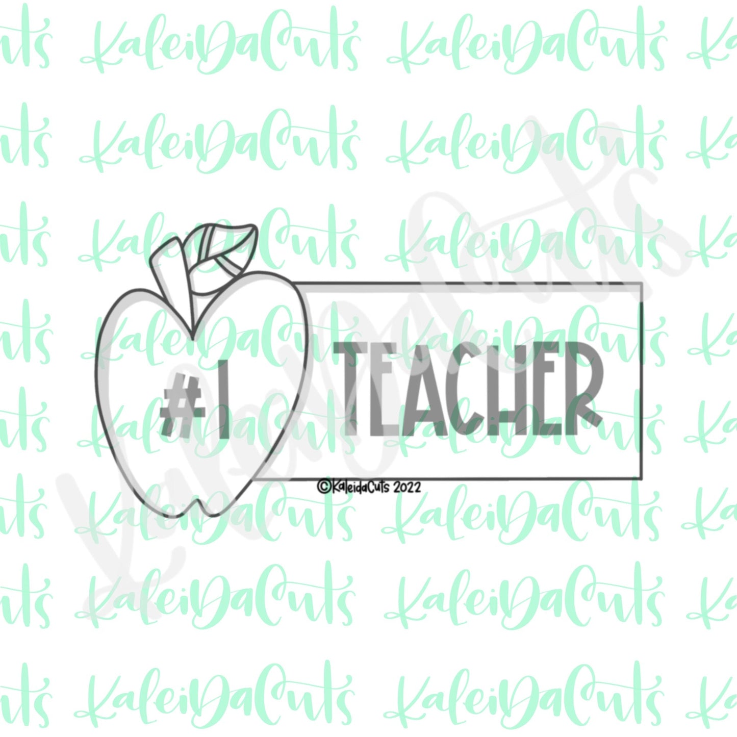 Skinny Apple Plaque Cookie Cutter
