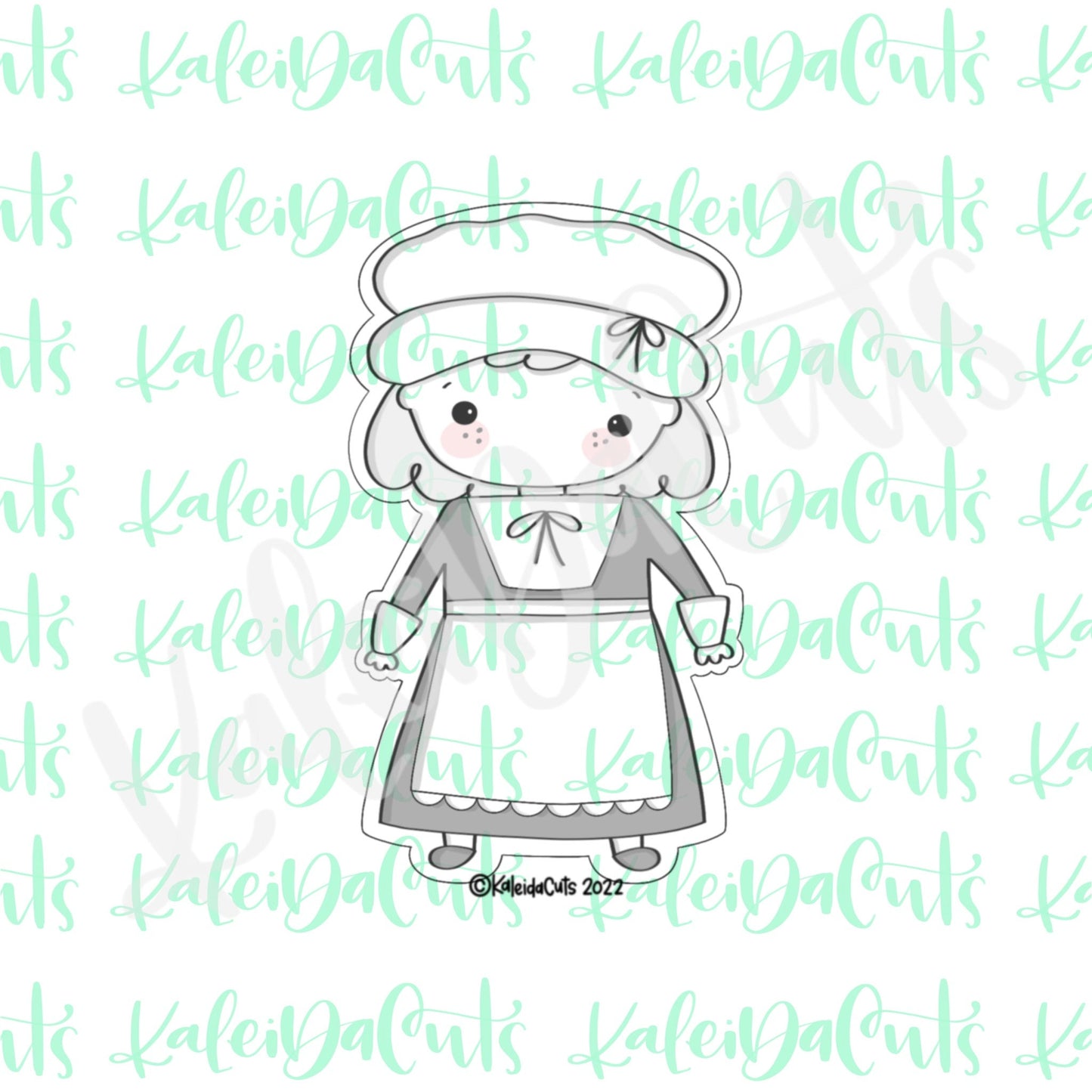 Modern Pilgrim Woman Cookie Cutter