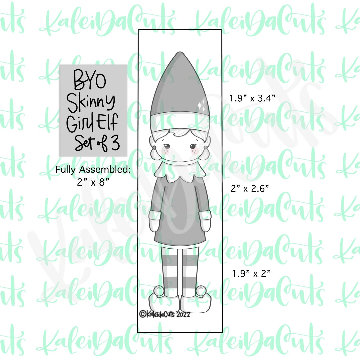 BYO Skinny Girl Elf Set of 3 Cookie Cutters
