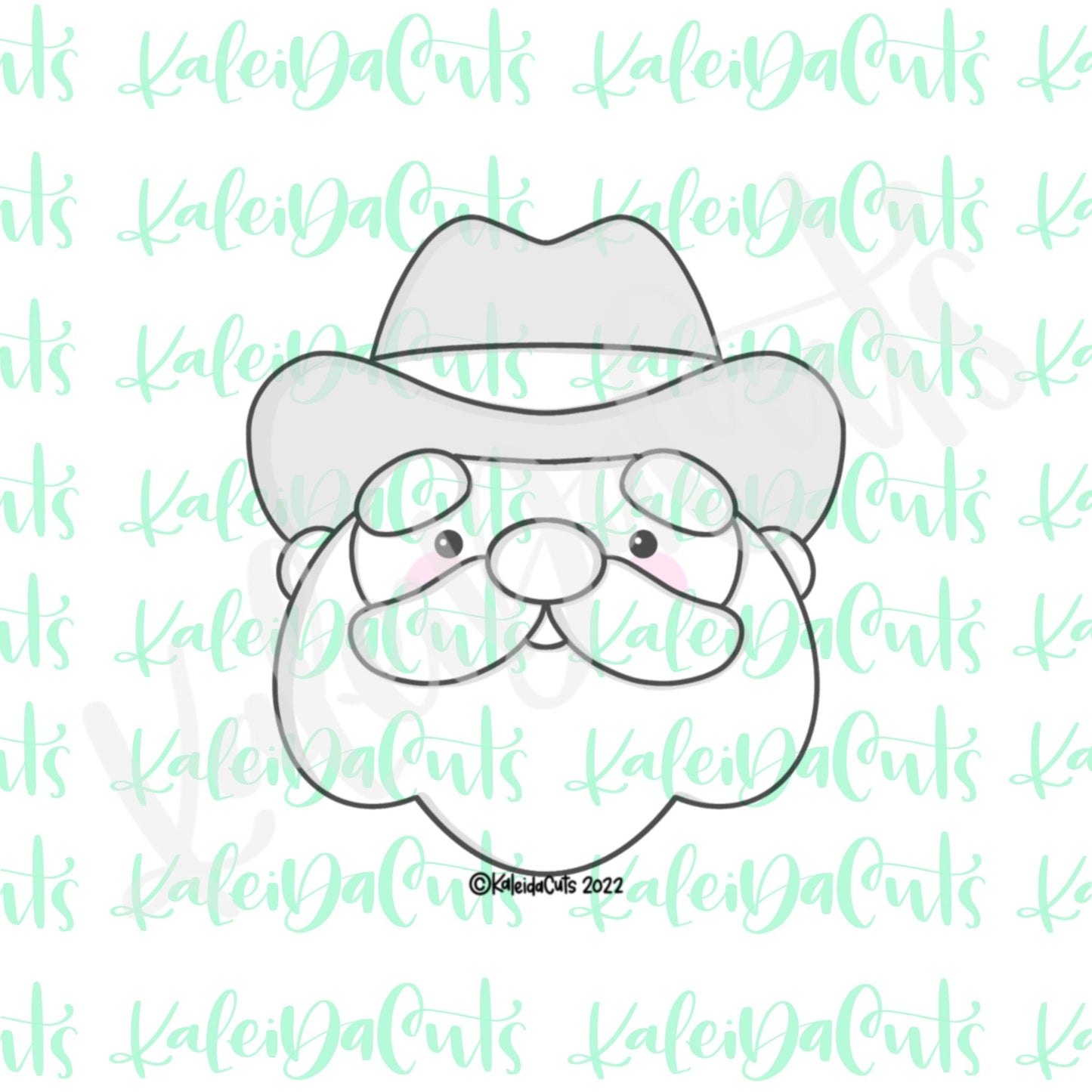Santa Cowboy Cookie Cutter