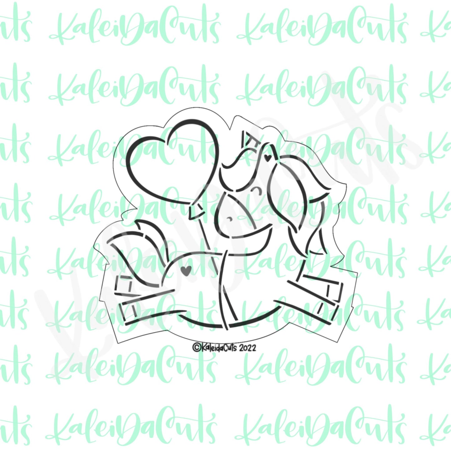Valentine Unicorn PYO Cookie Cutter