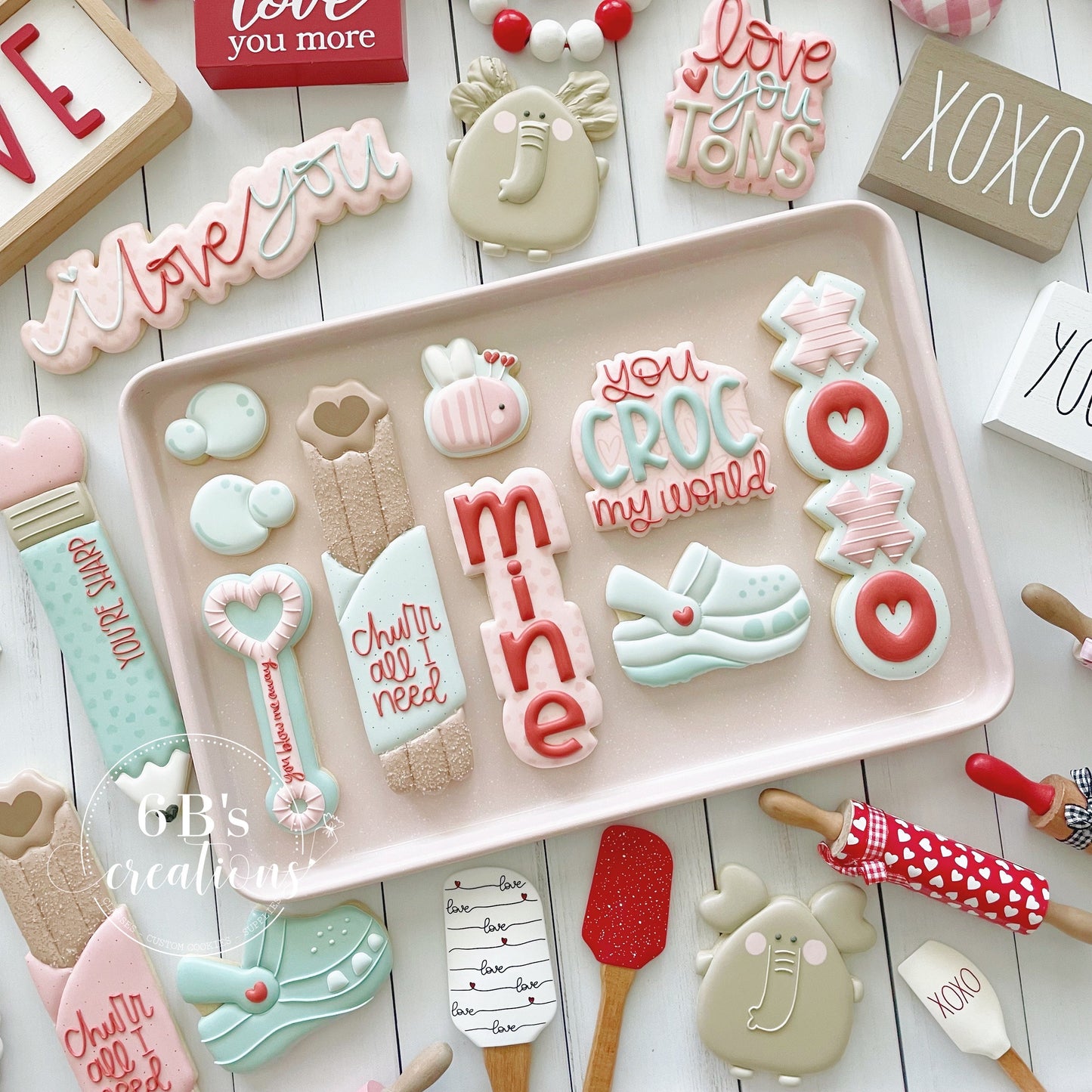 6 B's Creations "Punny Valentine's Day Class" Set of 12 Cookie Cutters