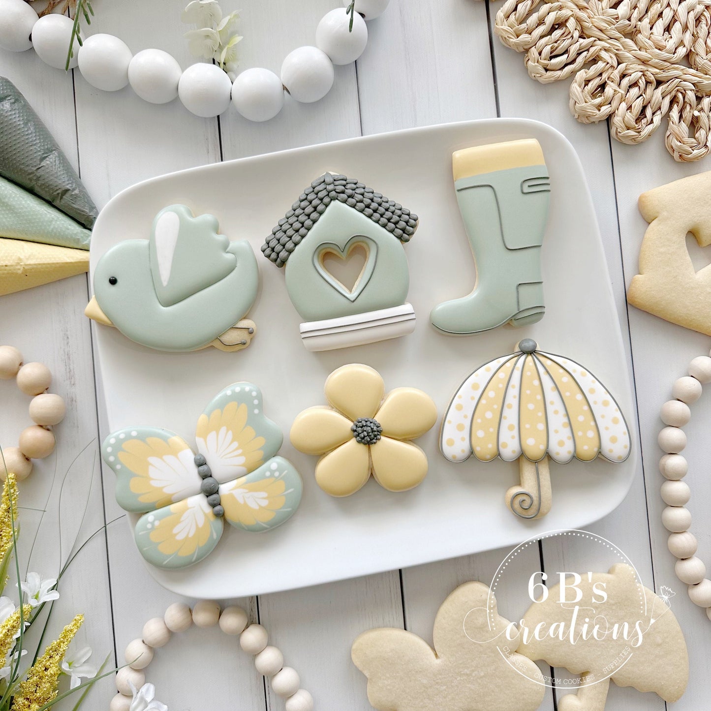 6 B's Creations (Teaching Partners) Spring Time Set of 6 Cookie Cutters