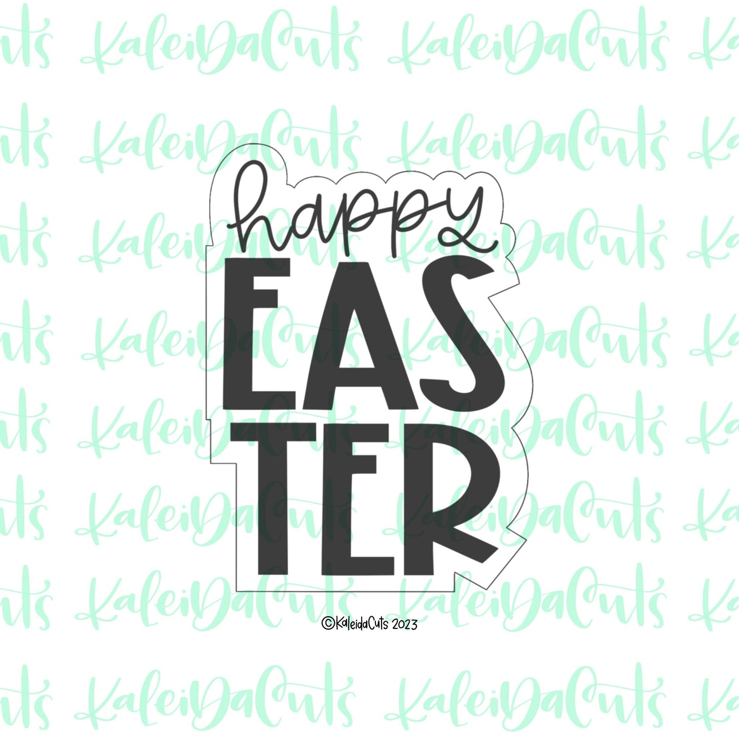 2023 Happy Easter Cookie Cutter