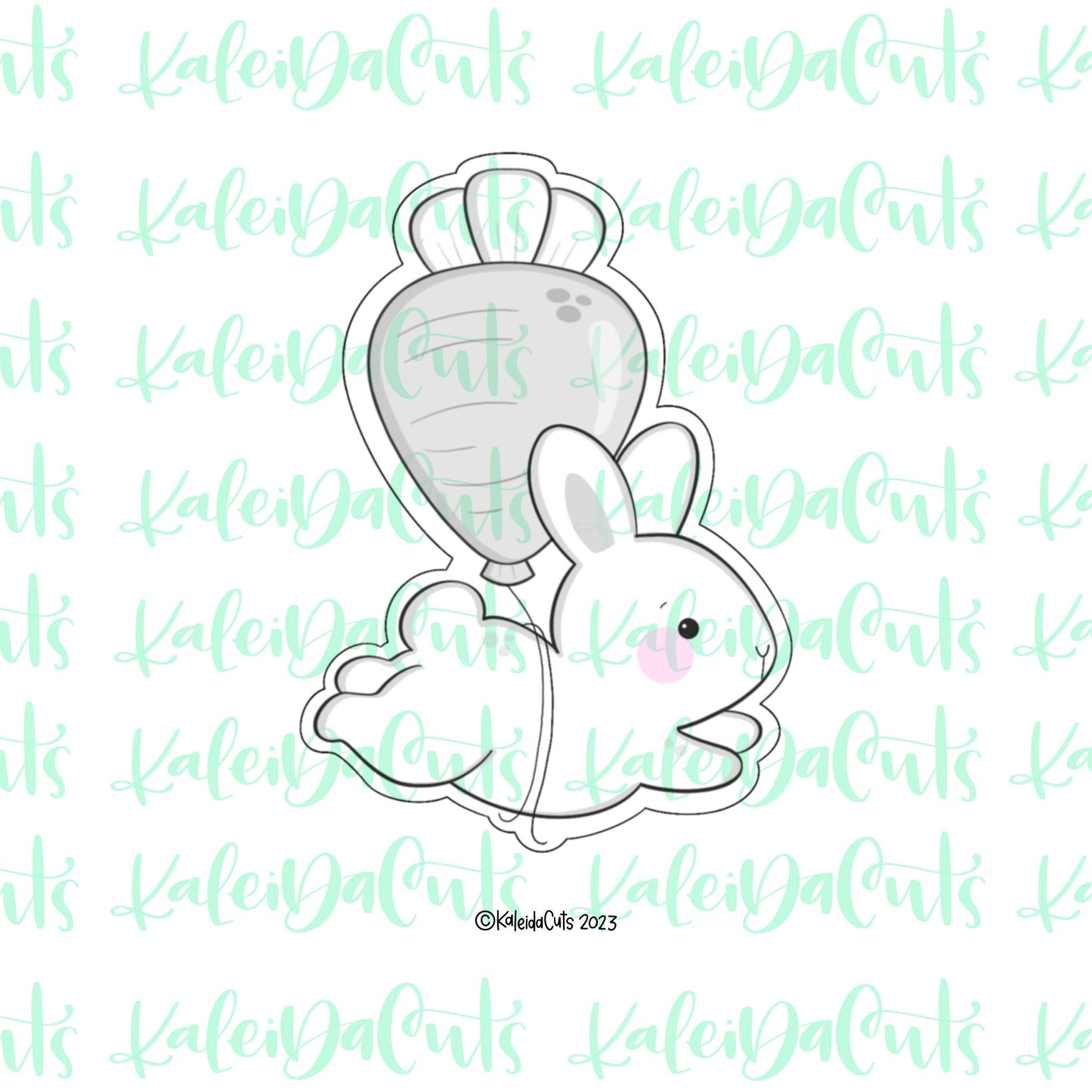 Bunny Carrot Balloon Cookie Cutter