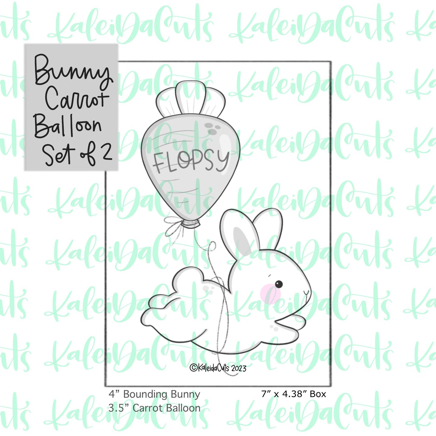 Bunny Carrot Balloon Set of 2 Cookie Cutters