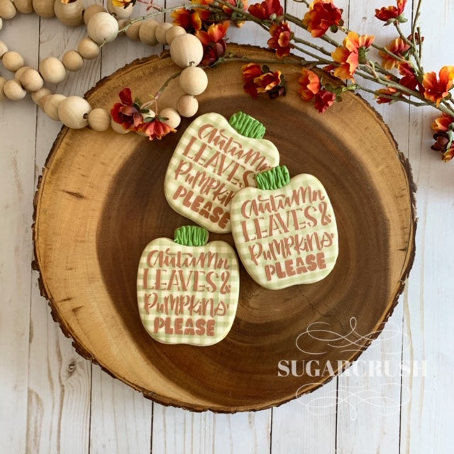 Autumn Leaves & Pumpkins Please Stencil