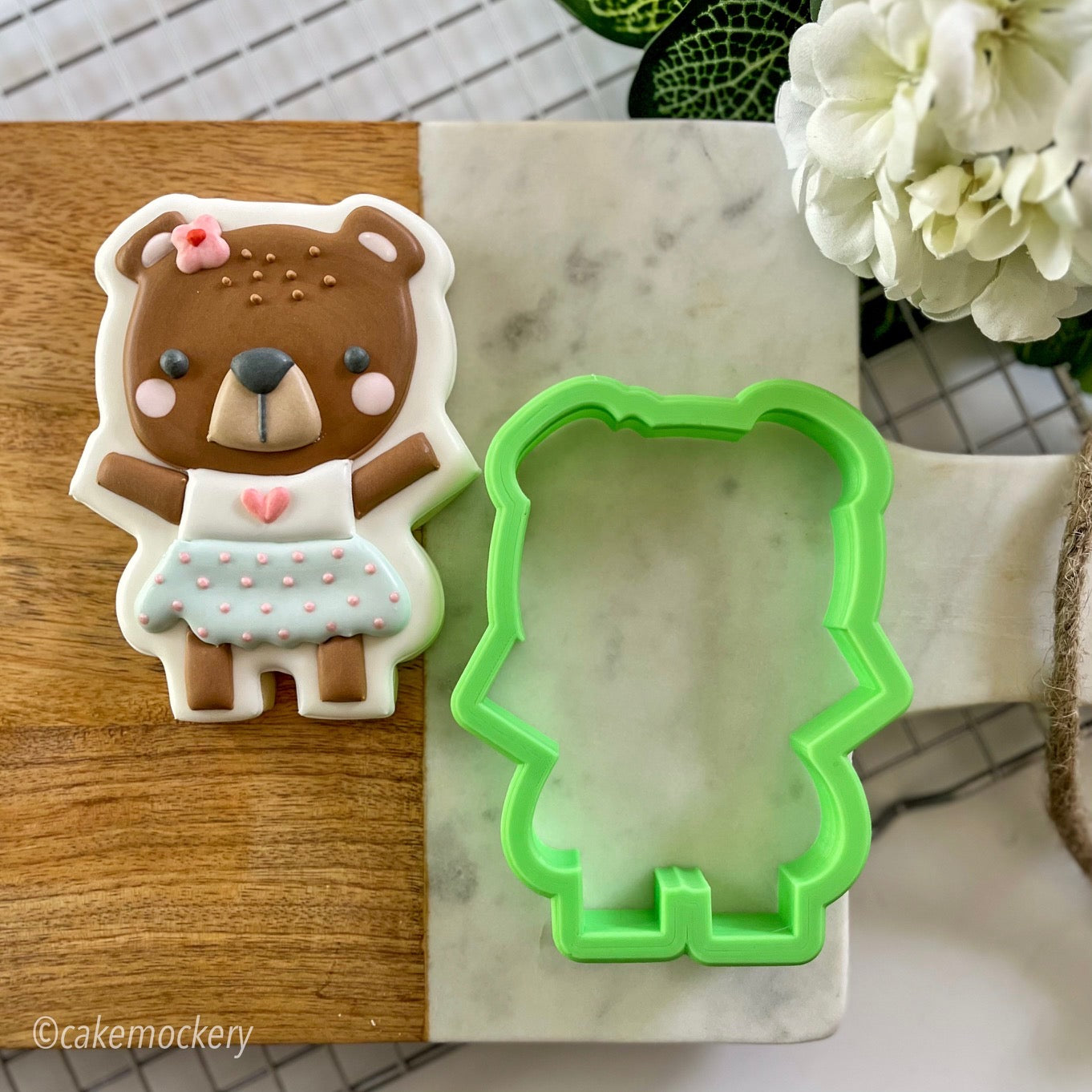 Modern Girly Bear Cookie Cutter