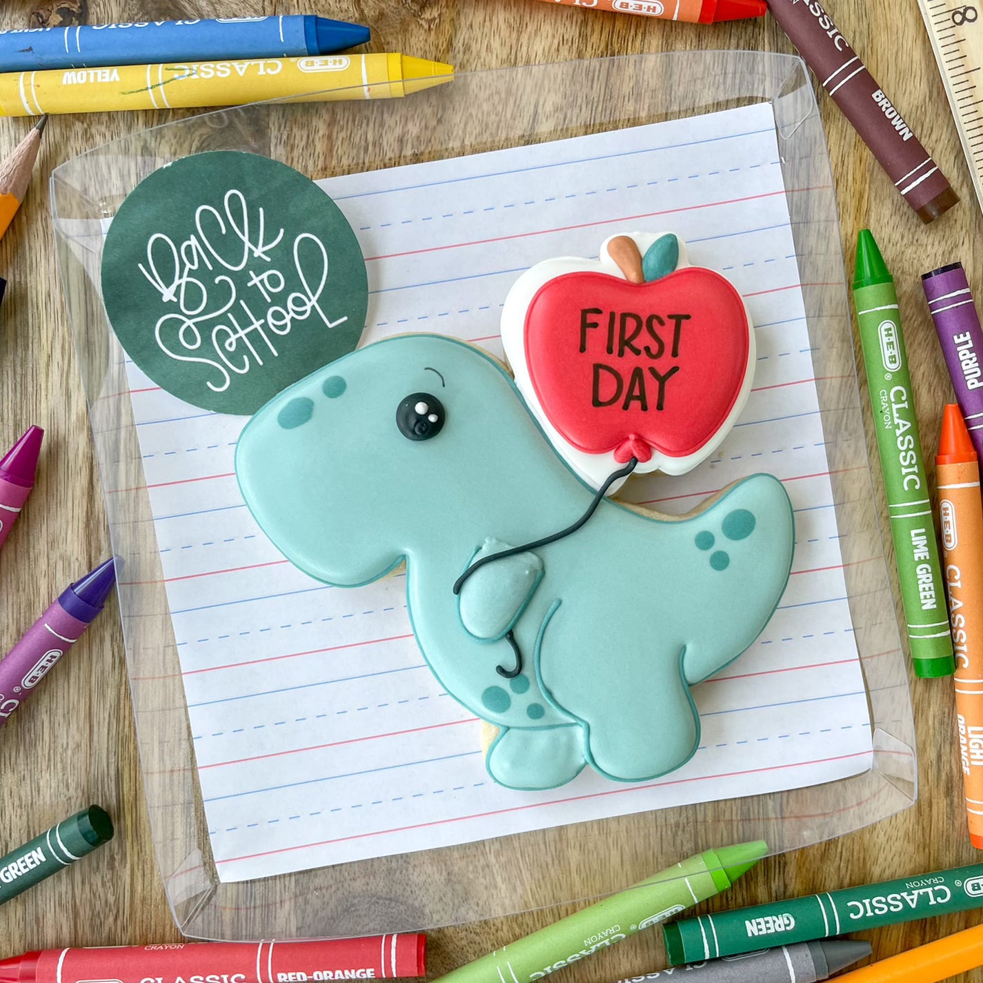 T-Rex Apple Balloon Cookie Cutter