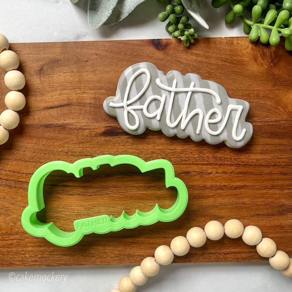 Father Lettering Cookie Cutter