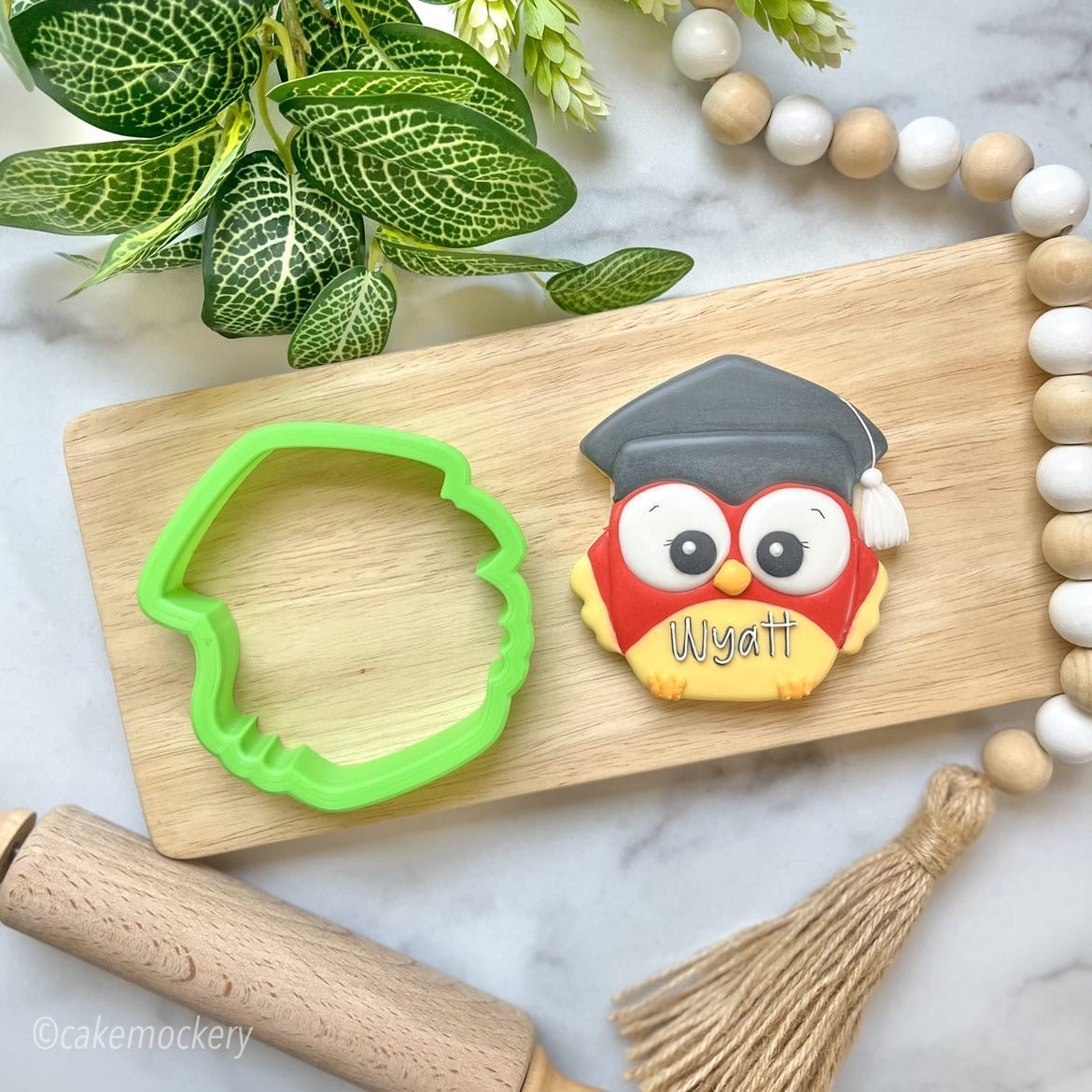 Chubby Grad Owl Cookie Cutter
