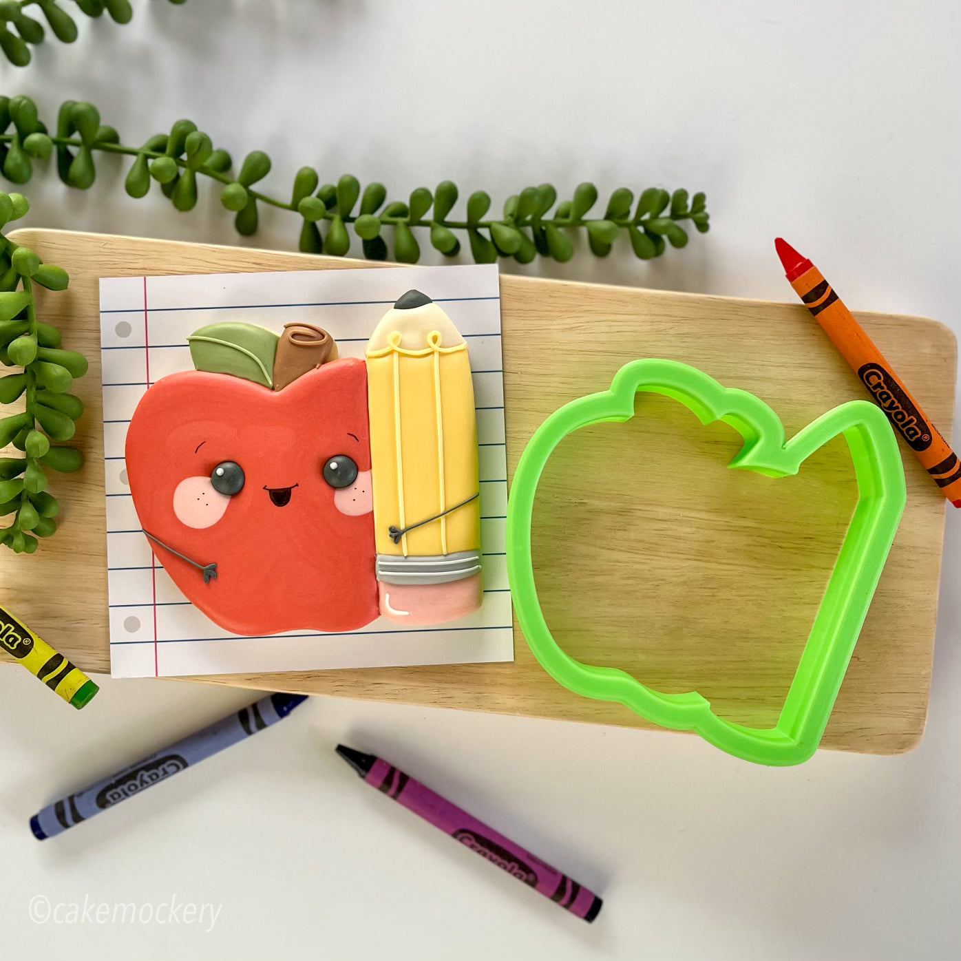 Apple Pencil Kid Cookie Cutter