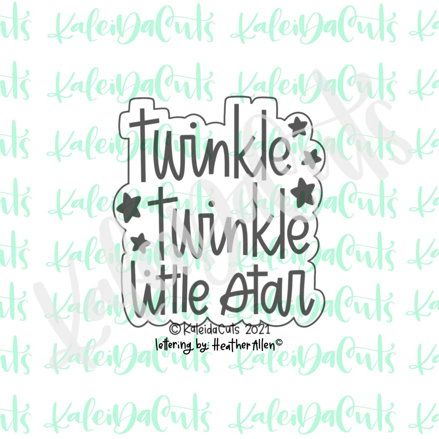 Twinkle Little Star Hand-Lettering Cookie Cutter