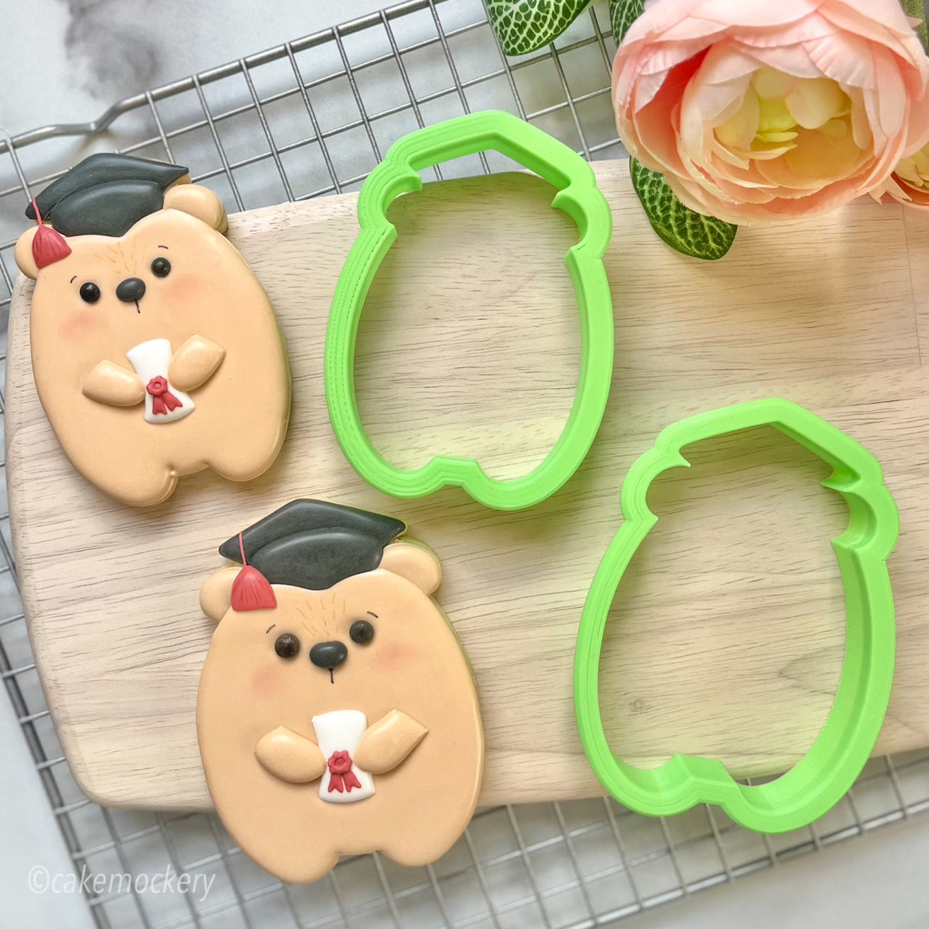 Chubby Grad Bear Cookie Cutter