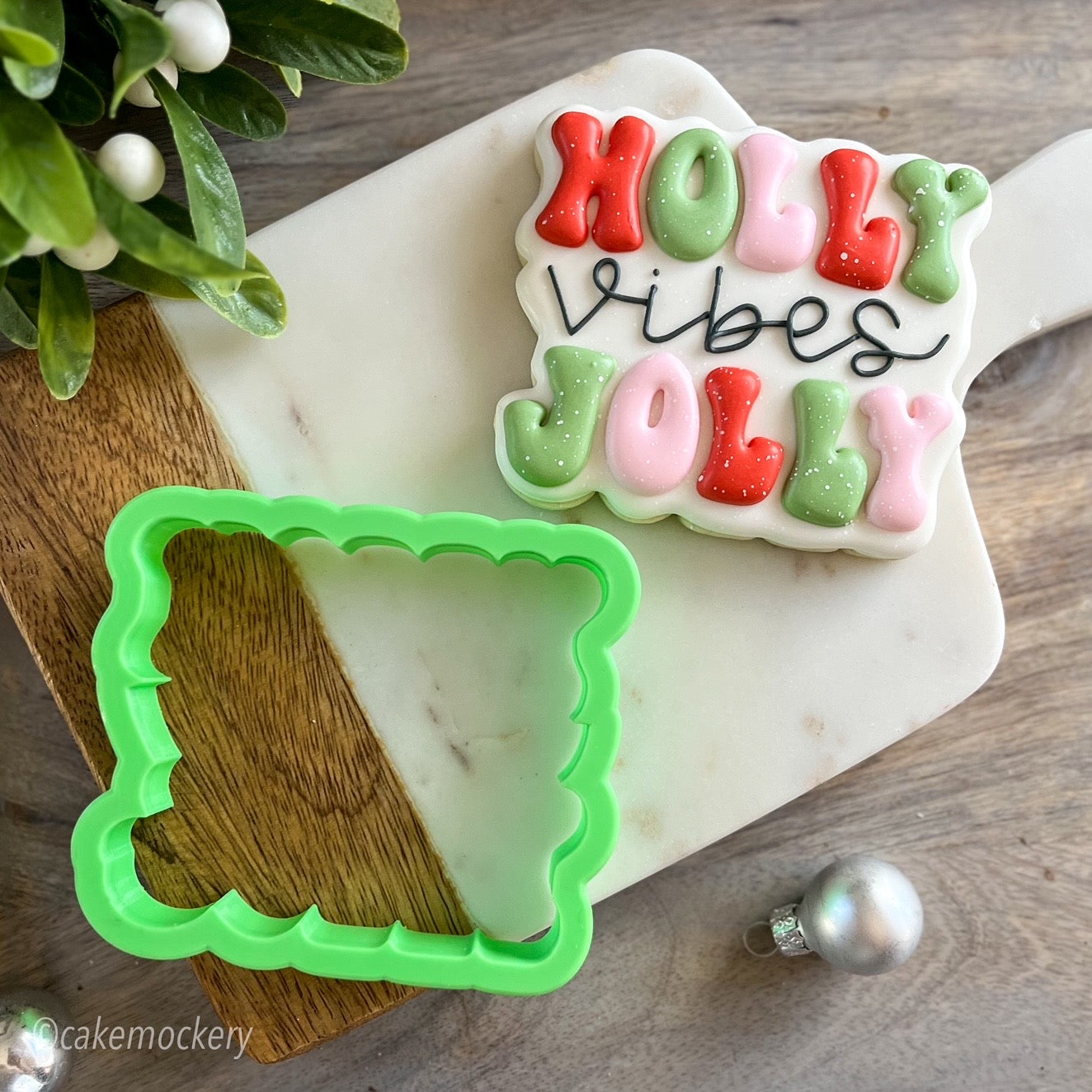Holly Jolly Vibes Cookie Cutter