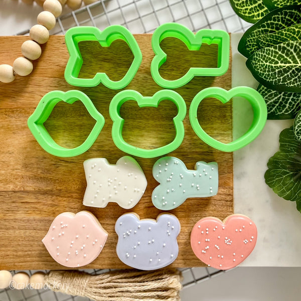 Frosted Valentine Mini Cookie Cutters Set 5 Pieces - Periwinkles Cutters