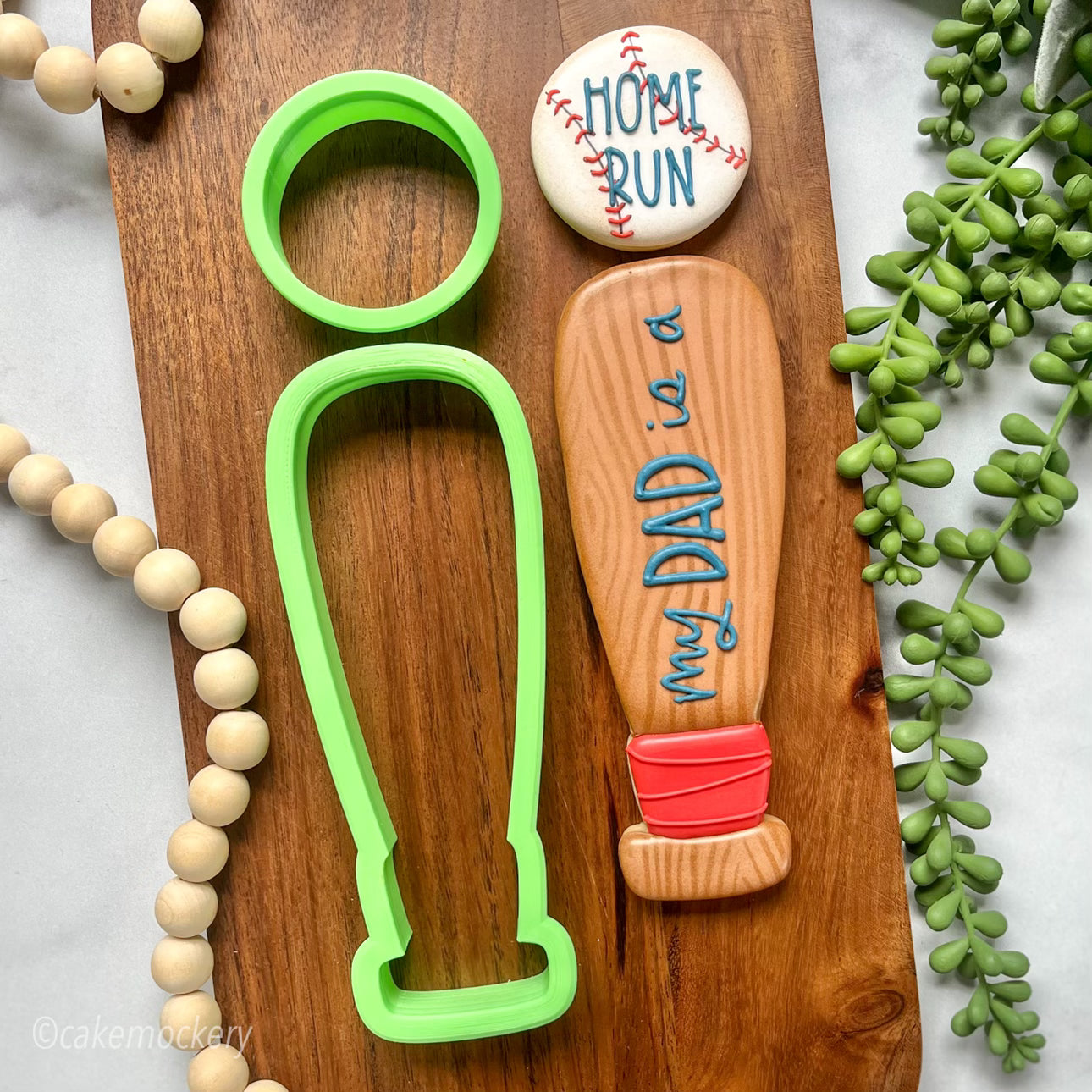 Skinny Bat and Ball Set of 2 Cookie Cutters