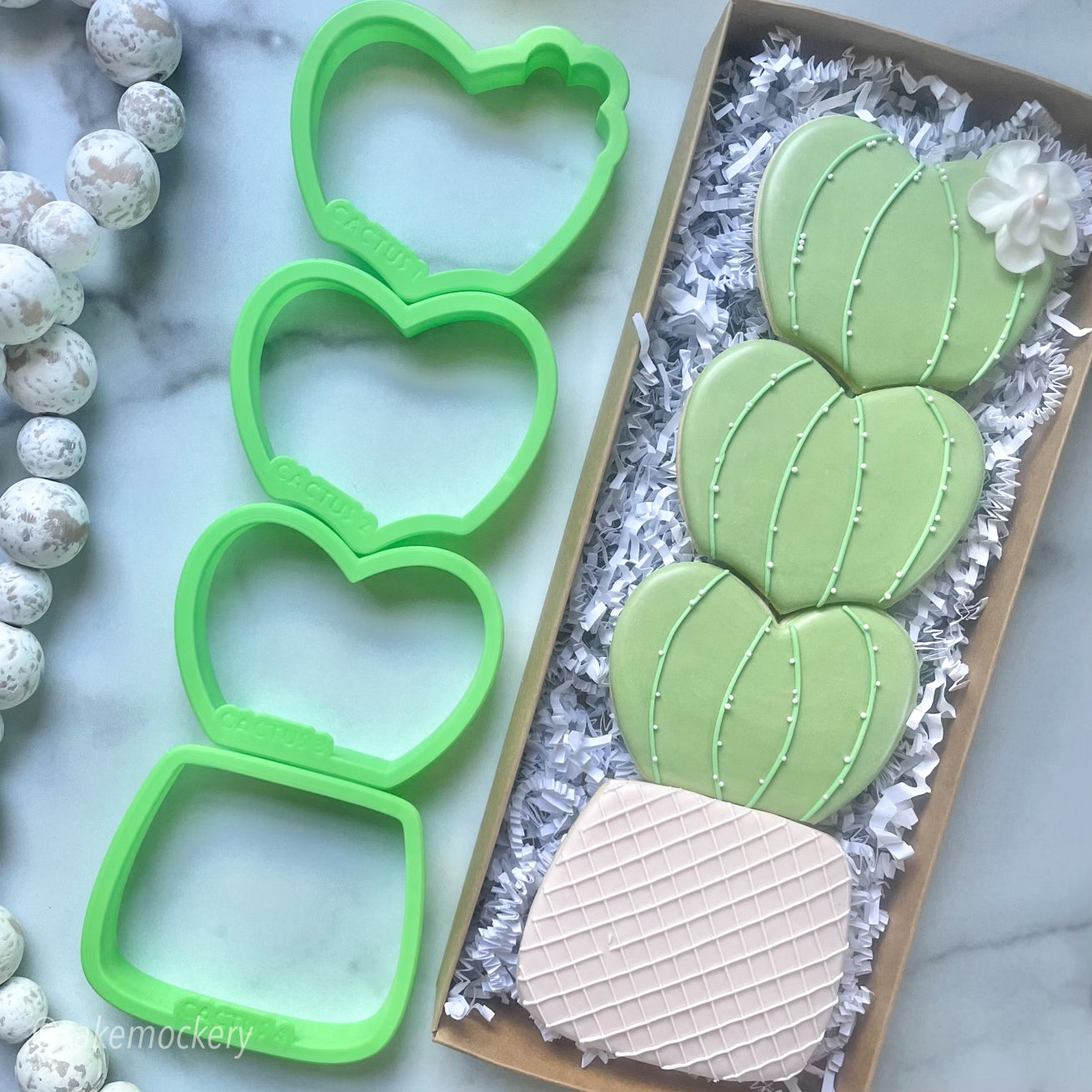 BYO Heart Cactus Cookie Cutter Set of 4