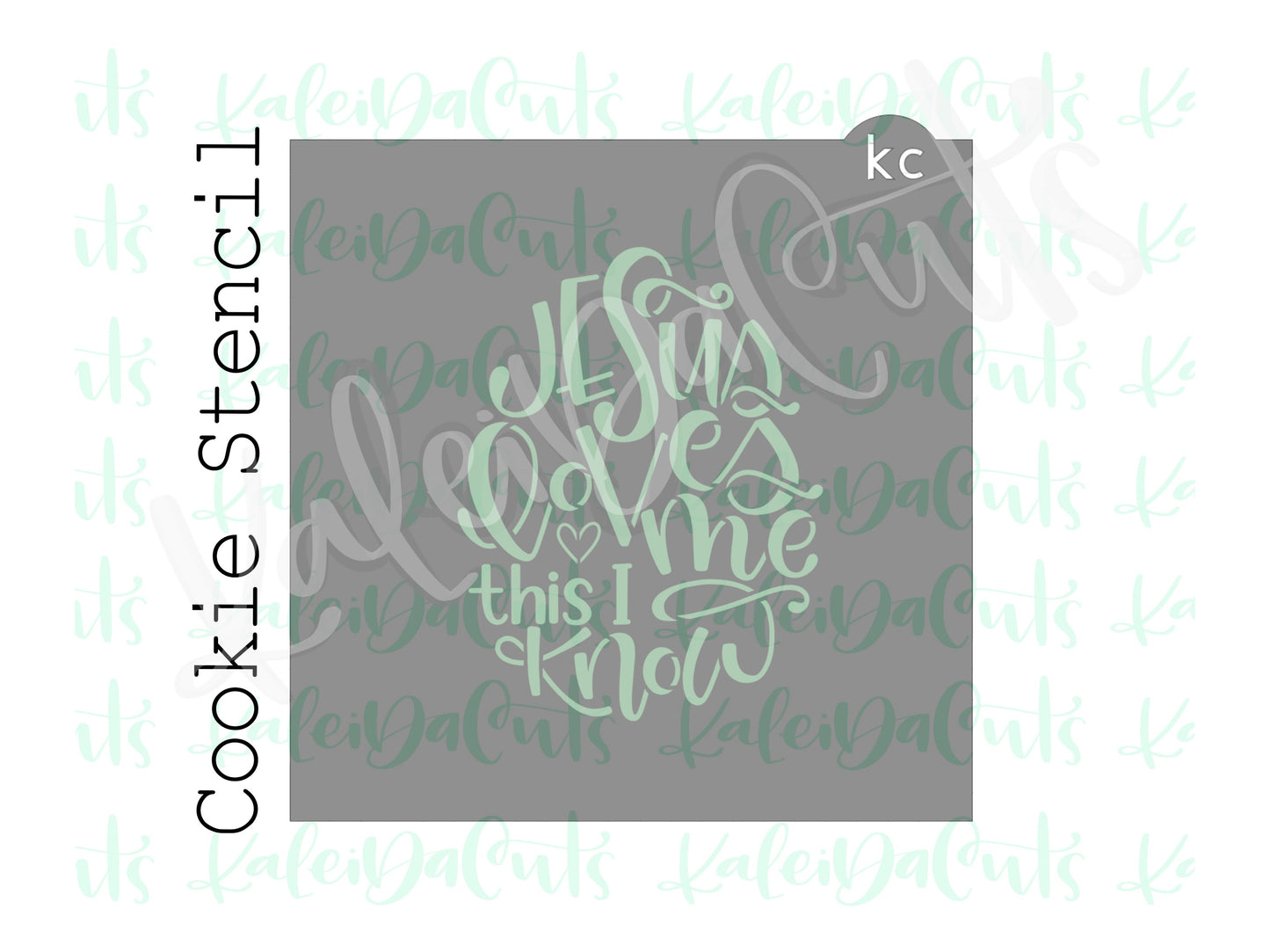 Jesus Loves Me Lettering Stencil