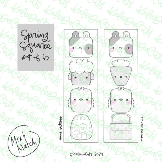 Spring Squares Cookie Cutter Set of 6