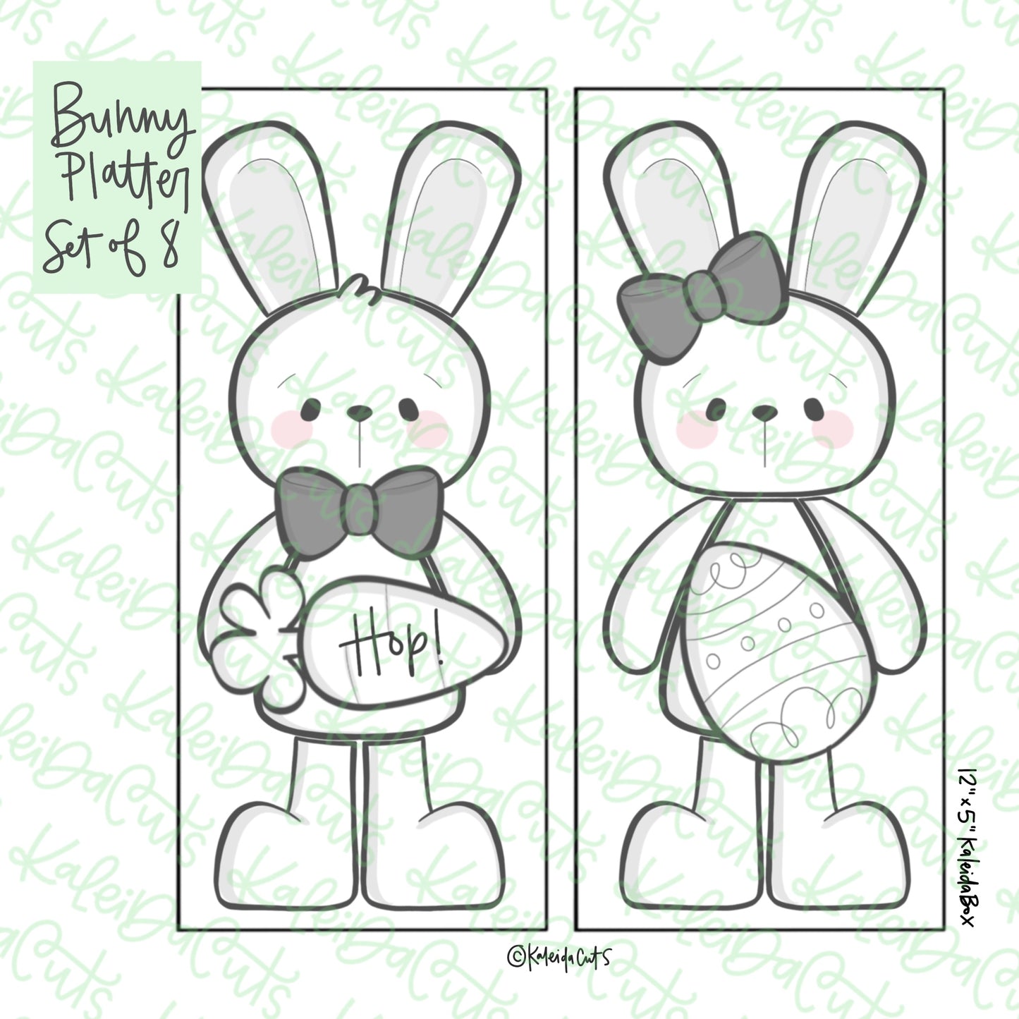 Build a Bunny Platter Cookie Cutters Set of 8