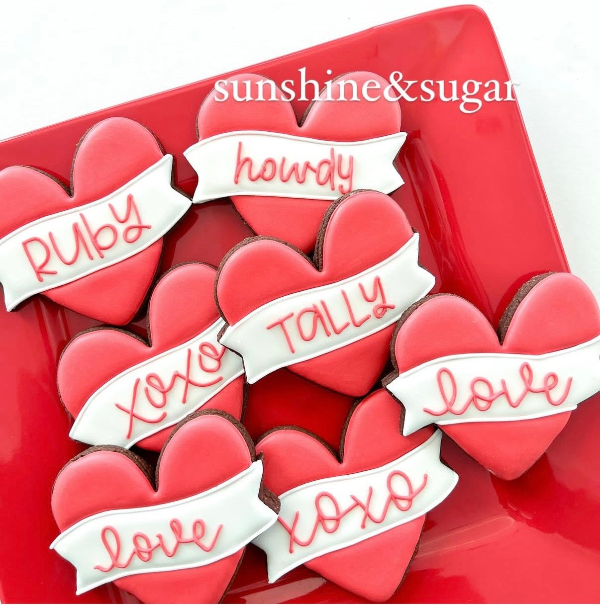 2024 Heart Banner Cookie Cutter