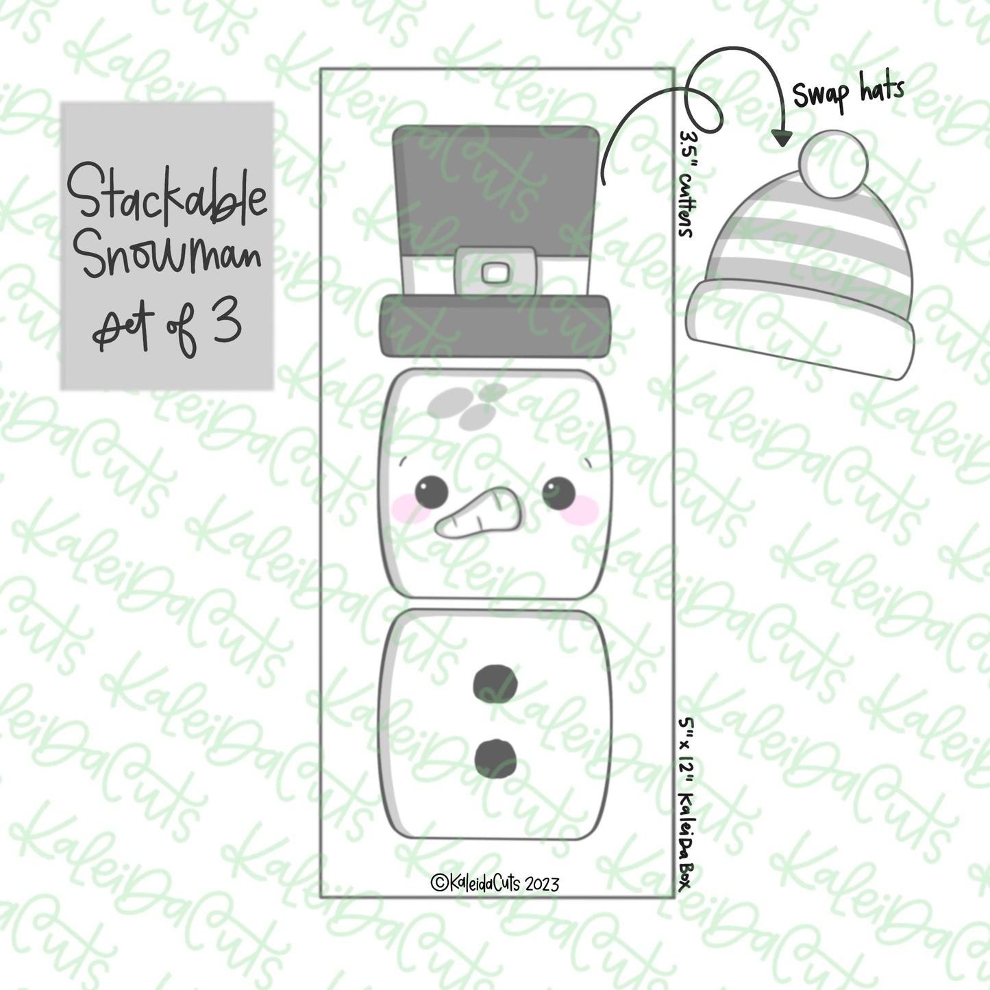 Stackable Snowman Cookie Cutter Set of 3