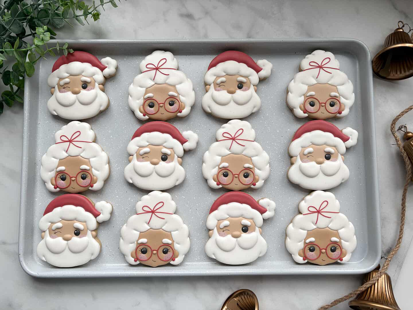 2025 Claus Couple Cookie Cutter Set of 2