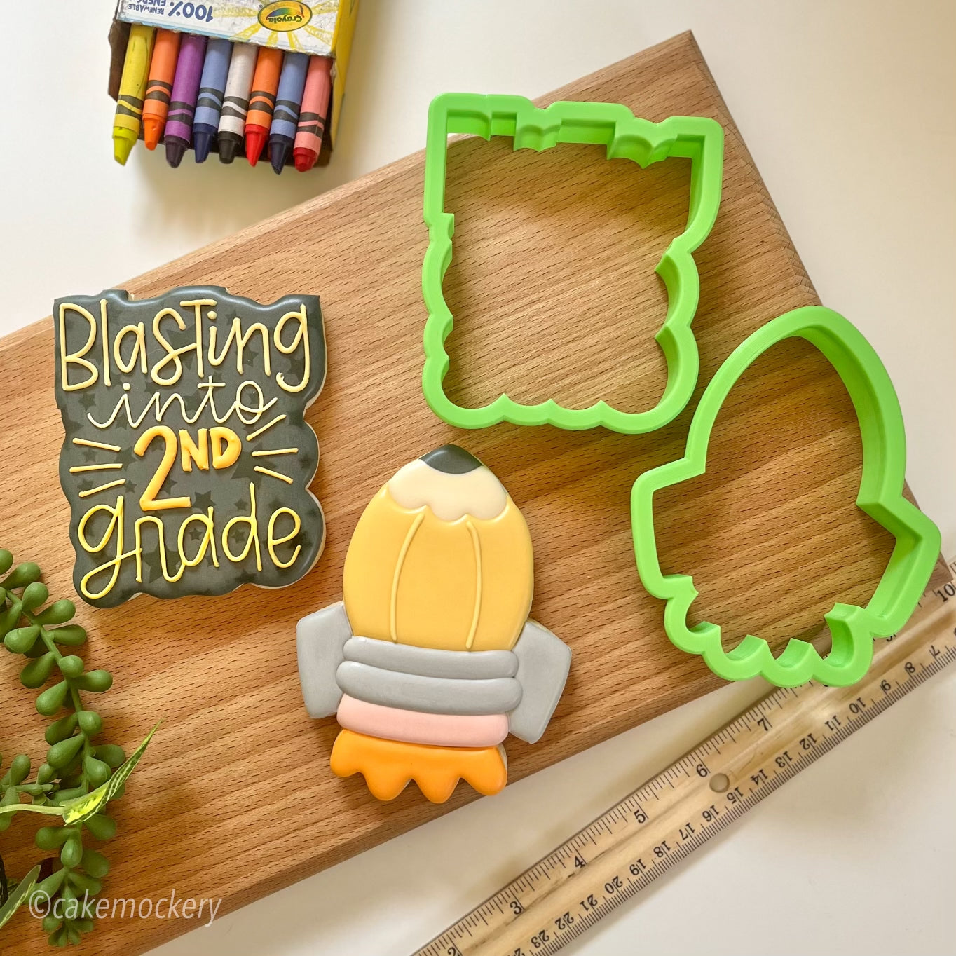Blasting Into Plaque Cookie Cutter Set of 2