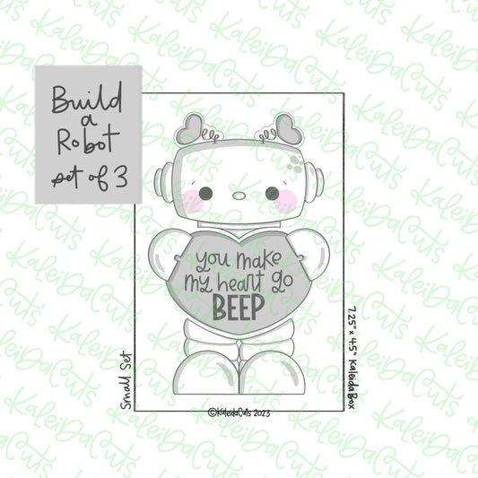 Small Build a Robot Cookie Cutter - Set of 3