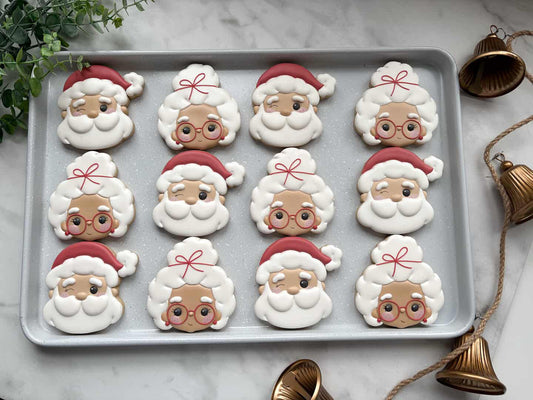 2025 Claus Couple Cookie Cutter Set of 2
