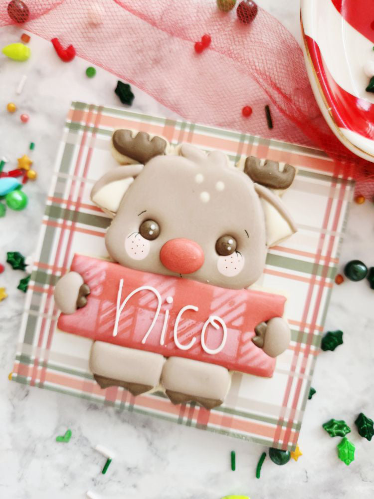 Reindeer Plaque Body Cookie Cutter