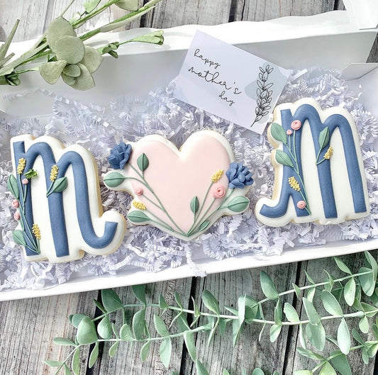 Peonies Mom Cookie Cutter Set of 3