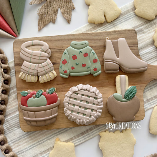 6 B's Creations (Teaching Partners) Apple Picking 2026 Set of 6 Cookie Cutters