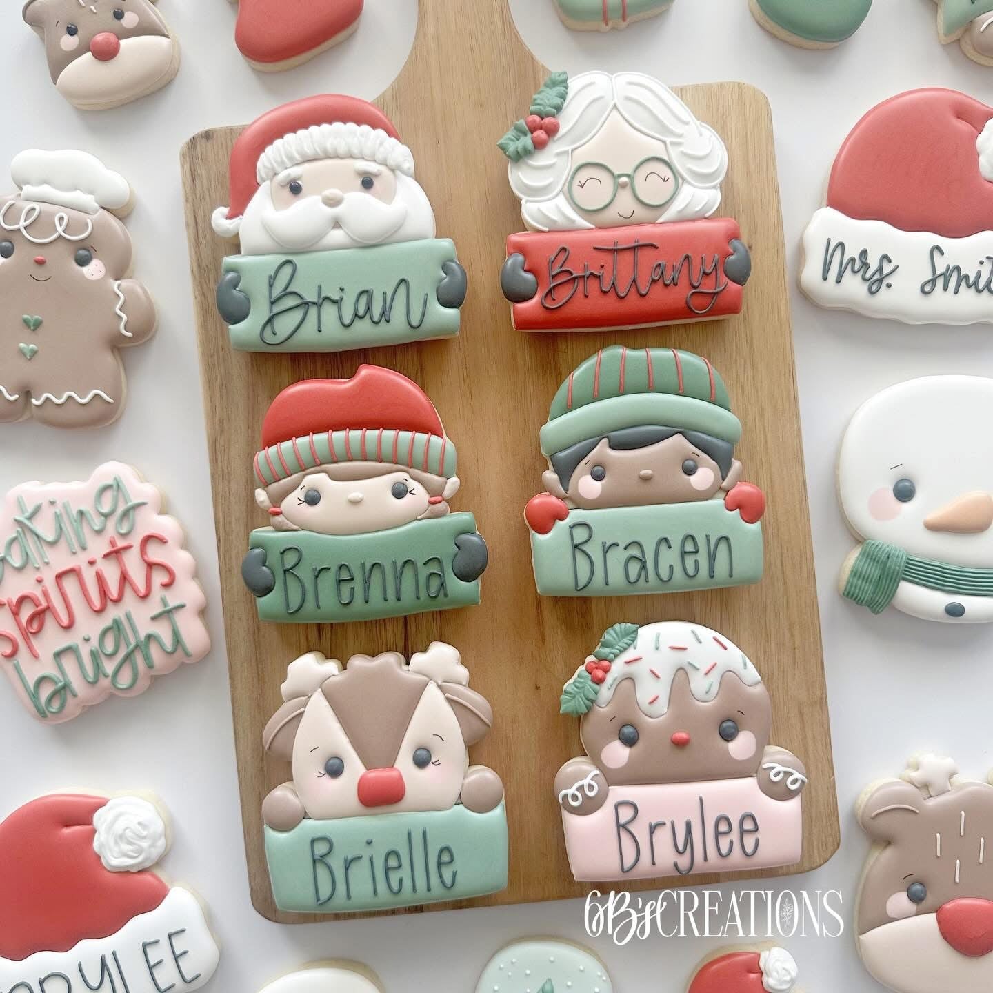 Christmas Family Plaques Cookie Cutter Set of 6