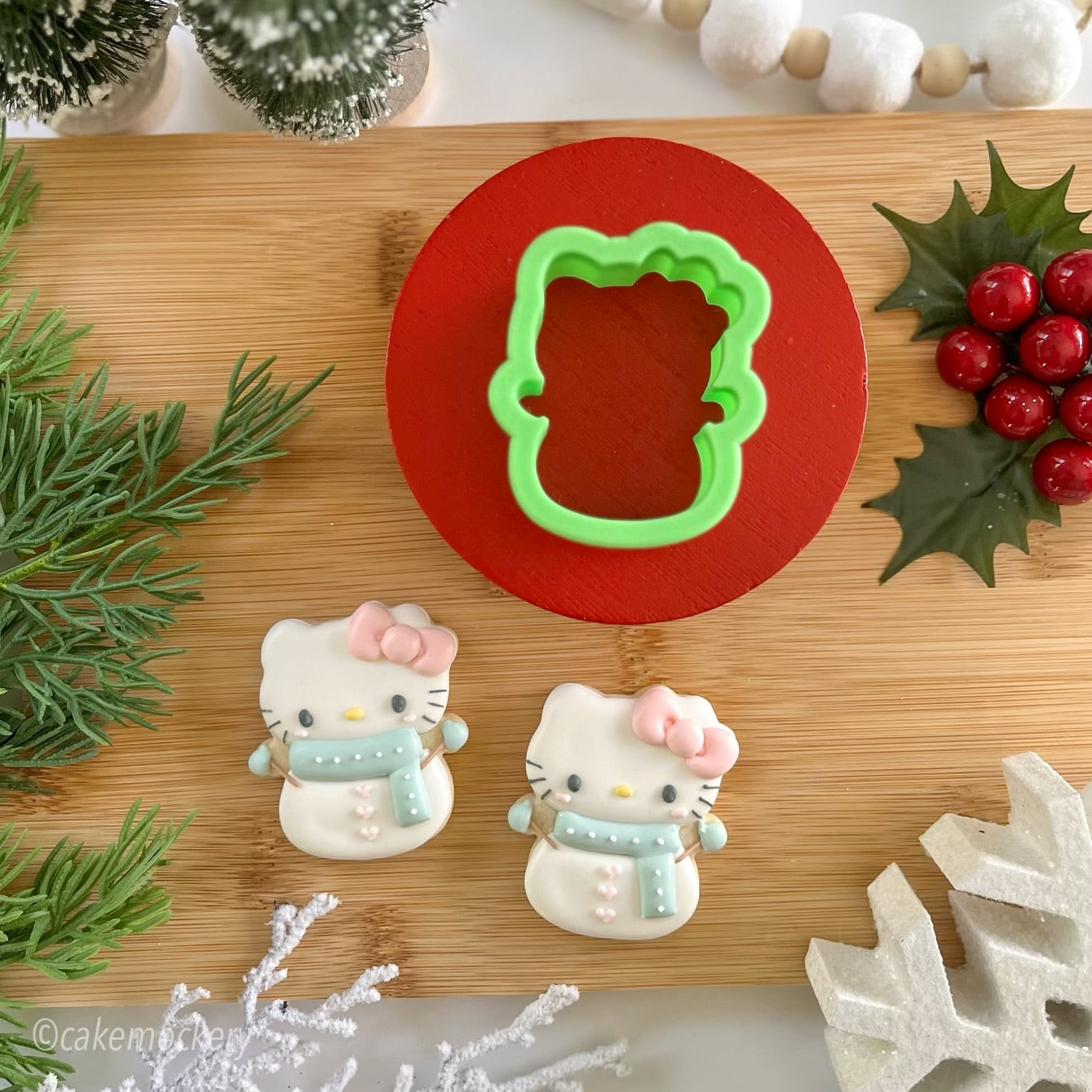 Holiday Kitty Snowgirl Cookie Cutter