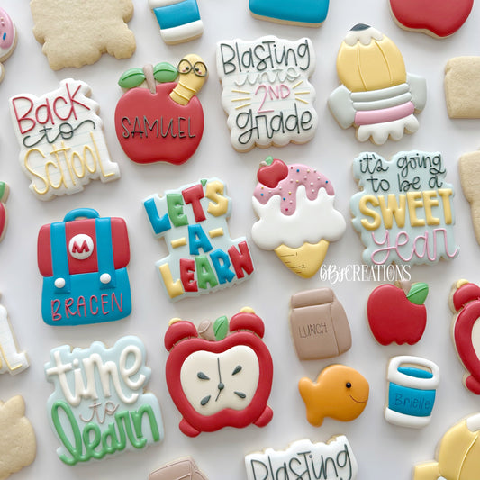 6 B's Creations "Back to School" Set of 14 Cookie Cutters