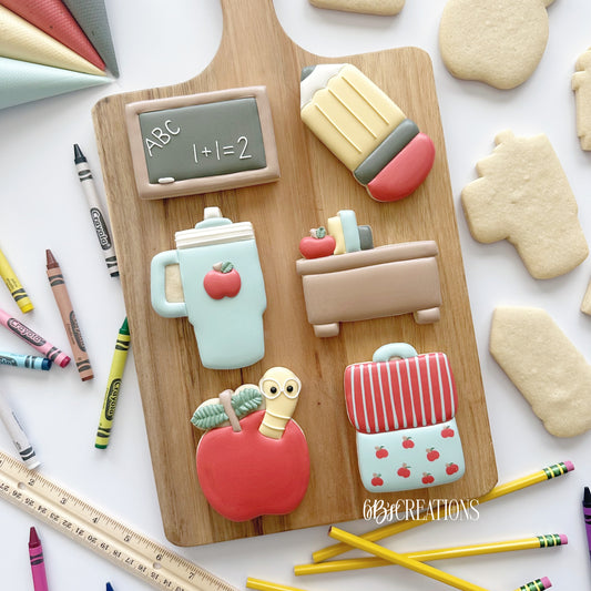 6 B's Creations (Teaching Partners) Back to School Set of 5 Cookie Cutters