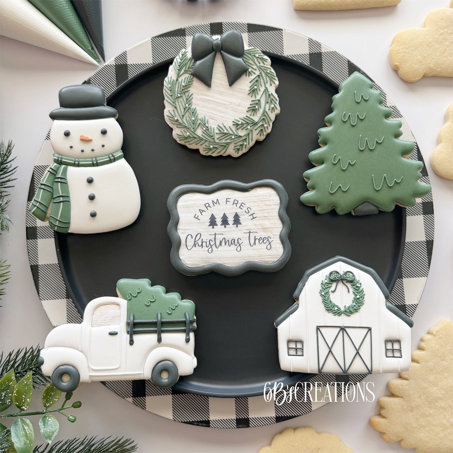 6 B's Creations (Teaching Partners) Christmas Tree Farm 2026 Set of 6 Cookie Cutters